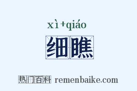 细瞧是什么意思的图片